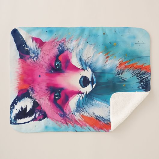 Red Fox Magnet Sherpa Deken (Voorkant (horizontaal))