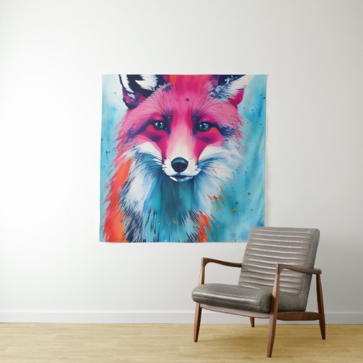 Red Fox Magnet Wandkleed (In situ)