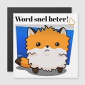 Red Fox Magnetische Uitnodiging (Voorkant / Achterkant)