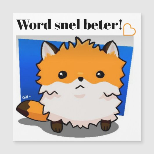 Red Fox Magnetische Uitnodiging (Voorkant)