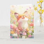 Red Fox Meadow Melody Kaart (Gele Bloem)