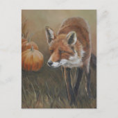 Red Fox met Briefkaart van Pumpkins Art (Voorkant)