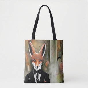 Red Fox met Martini Tote Bag
