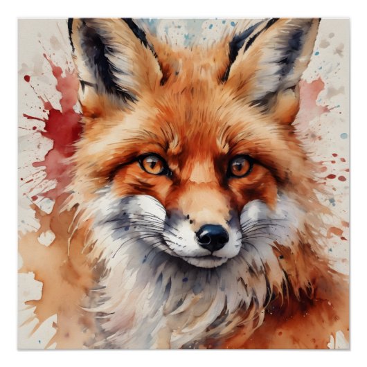 Red Fox no 2 Glossy Poster (Voorkant)