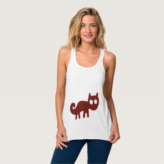 Red Fox of Cat Nazca Lines Tanktop (Volledige Voorkant)
