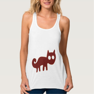 Red Fox of Cat Nazca Lines Tanktop