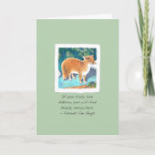 Red Fox over lichte groene aanmoediging Kaart (Voorkant)