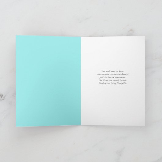 Red Fox over lichte groene aanmoediging Kaart (Binnen)