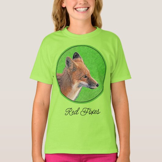 Red Fox Painting - Original Wildlife Art T-Shirt (Voorkant)
