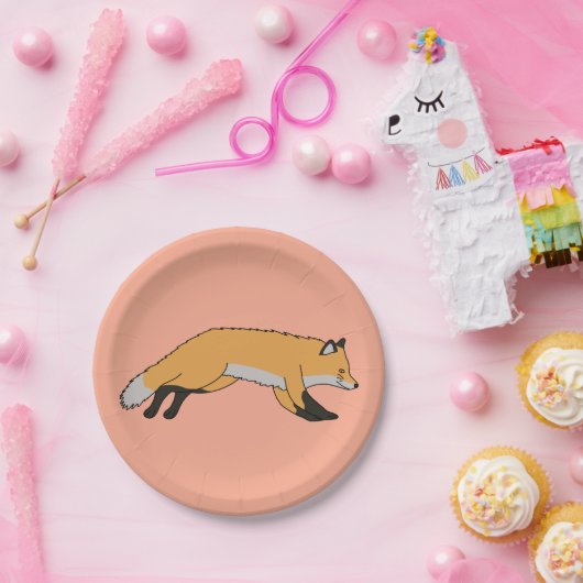 Red Fox Papieren Bordje (Feest)