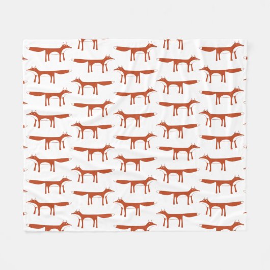 Red Fox Pattern Fleece Deken (Voorkant (Horizontaal))