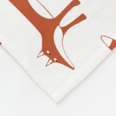 Red Fox Pattern Fleece Deken (Hoek)