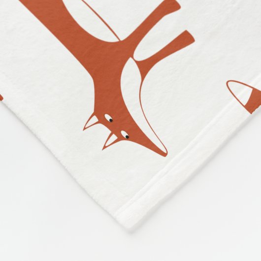 Red Fox Pattern Fleece Deken (Hoek)