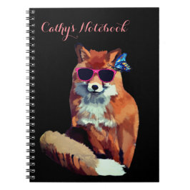 Red Fox Photo Notitieboek gepersonaliseerde Initia
