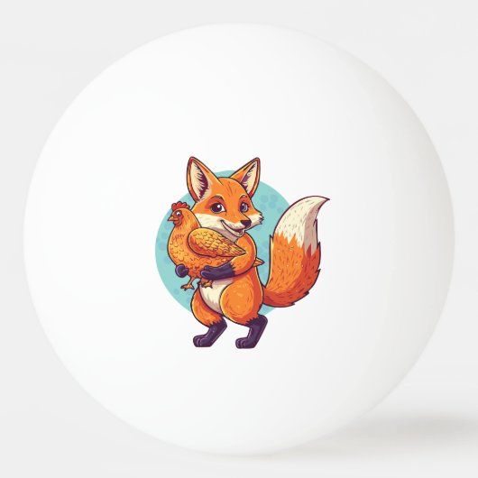 Red fox pingpongbal (Achterkant)