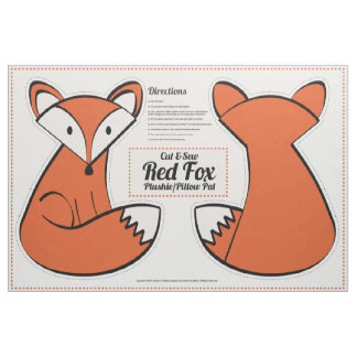 Red Fox Plushie met snij en naai - PayPal met pilo Stof