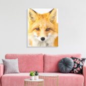 Red Fox Portrait Canvas Afdruk (Insitu (Woonkamer))