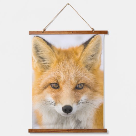 Red Fox Portrait Hangend Wandkleed (Voorkant)