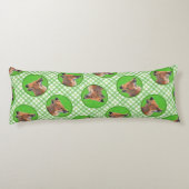 Red Fox Portrait Schilderij Originele wildlife kun Lichaamskussen (Achterkant)