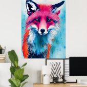 Red Fox Poster (Thuiskantoor)