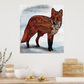 Red Fox Poster (Keuken)