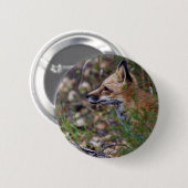 Red Fox - profiel van een vos Ronde Button 5,7 Cm (Voorkant /achterkant)