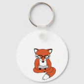 Red fox reading book sleutelhanger (Voorkant)