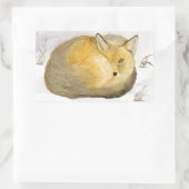 Red Fox Rechthoekige Sticker (Tas)