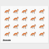 Red Fox Ronde Sticker (Vel)