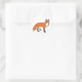 Red Fox Ronde Sticker (Tas)