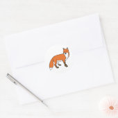 Red Fox Ronde Sticker (Envelop)