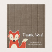 Red Fox Rustic Wood Kinderen Boutique Kaart (Buitenkant ongevouwen)