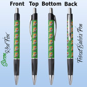 Red Fox, Schattigee unieke grillige bos Dier Groen Pen