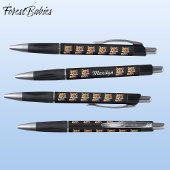 Red Fox, Schattigee unieke grillige bosdier zwart Pen