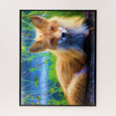 Red Fox | Schilderachtig dierfoto Legpuzzel (Verticaal)