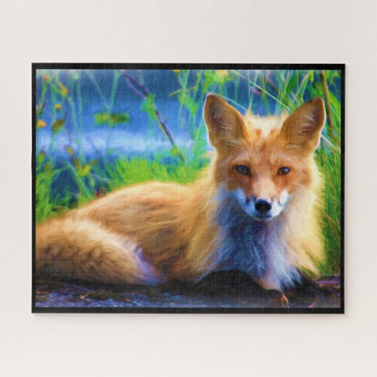 Red Fox | Schilderachtig dierfoto Legpuzzel (Horizontaal)