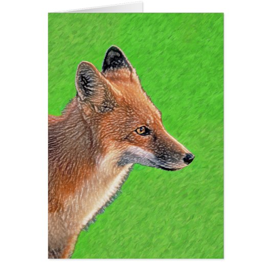 Red Fox schilderen - Oorspronkelijke Wildlife Art (Voorkant)