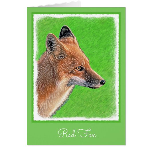 Red Fox schilderen - Oorspronkelijke Wildlife Art (Voorkant)