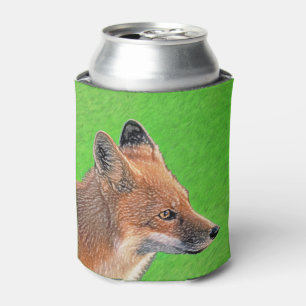Red Fox schilderen - Oorspronkelijke Wildlife Art Blikjeskoeler