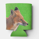 Red Fox schilderen - Oorspronkelijke Wildlife Art Blikjeskoeler (Achterkant)