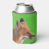 Red Fox schilderen - Oorspronkelijke Wildlife Art Blikjeskoeler (Blikje Achterkant)