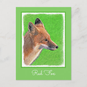 Red Fox schilderen - Oorspronkelijke Wildlife Art Briefkaart