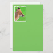 Red Fox schilderen - Oorspronkelijke Wildlife Art Briefpapier (Voorkant / Achterkant)