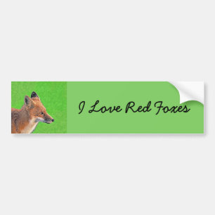 Red Fox schilderen - Oorspronkelijke Wildlife Art Bumpersticker