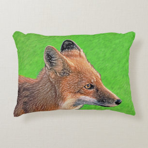Red Fox schilderen - Oorspronkelijke Wildlife Art Decoratief Kussen