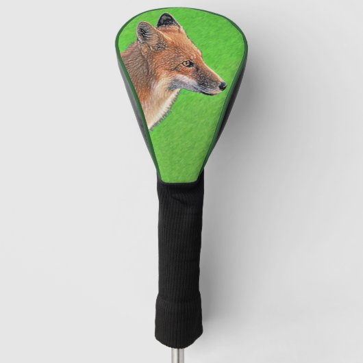 Red Fox schilderen - Oorspronkelijke Wildlife Art Golfheadcover (Voorkant)