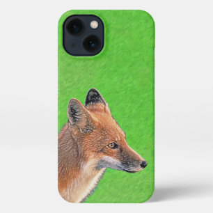 Red Fox schilderen - Oorspronkelijke Wildlife Art iPhone 13 Hoesje
