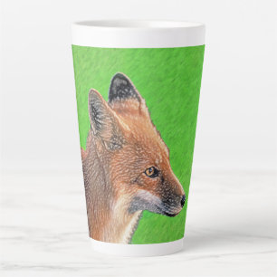 Red Fox schilderen - Oorspronkelijke Wildlife Art Latte Mok