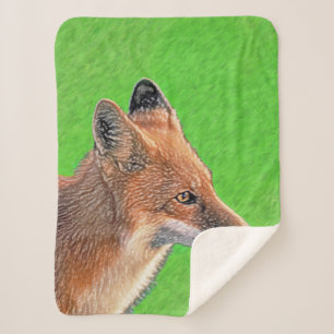Red Fox schilderen - Oorspronkelijke Wildlife Art Sherpa Deken