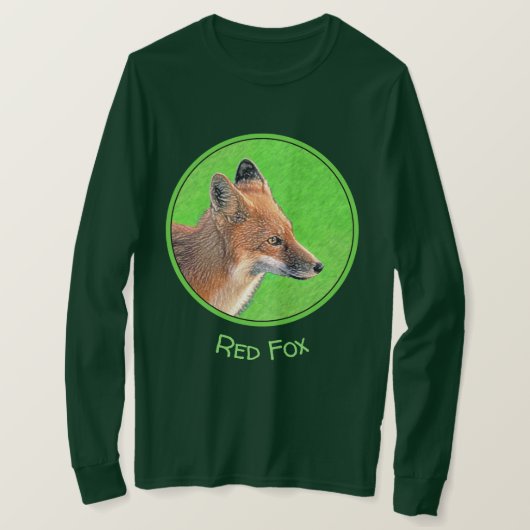 Red Fox schilderen - Oorspronkelijke Wildlife Art T-shirt (Design voorkant)